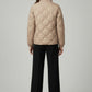 Diamond-Stitch Quilted Beige Jacket