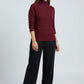 Meera Maroon Turtleneck Top