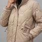 Diamond-Stitch Quilted Beige Jacket