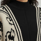 Baroque Black Mock Neck Sweater