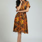 Mandarin Collar Button Down Dress – Multicolor | Modal