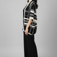 Bold Grid Pattern Monochrome Shrug