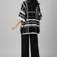Bold Grid Pattern Monochrome Shrug