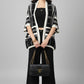 Bold Grid Pattern Monochrome Shrug