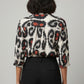 Printed Shirt Collar Top