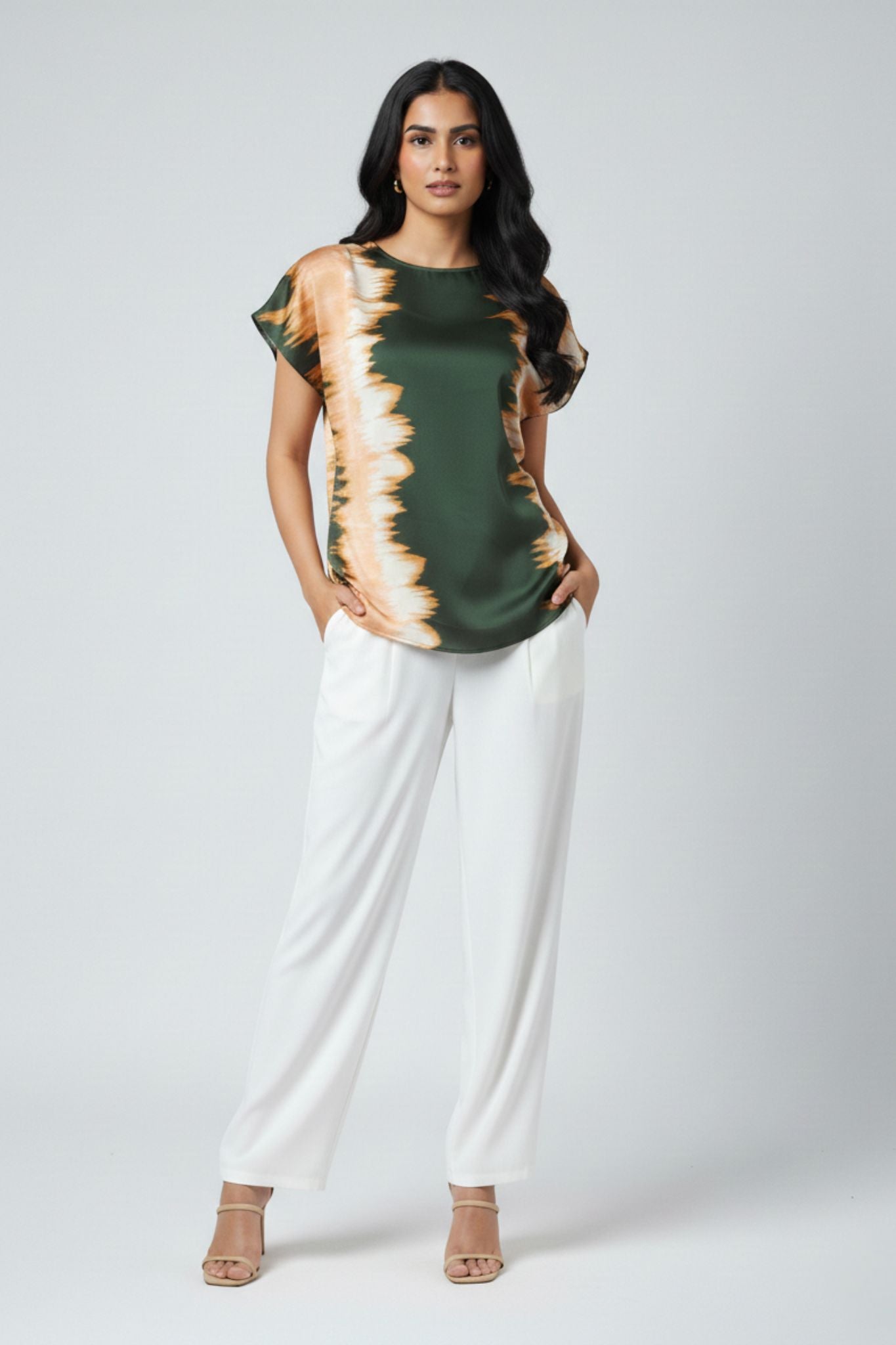 Modern Abstract Print Top - Multi | Polyester