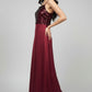 Bodice Satin Maxi Dress - Maroon | Satin