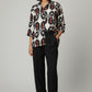 Printed Shirt Collar Top