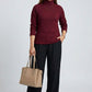 Meera Maroon Turtleneck Top