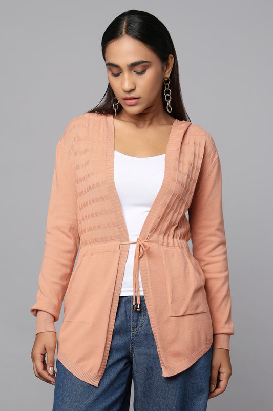 Everyday Knit Hoodie with Pockets - Pink