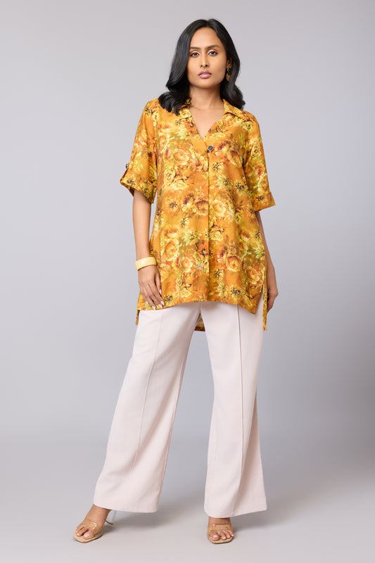 Sunlit Yellow Floral Tunic