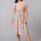 Sunset Glow V-Neck Dress