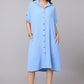 Sky Blue Shirt Dress