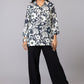 Monochrome Floral Shirt Top