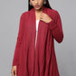 Diamond Knit Longline Cardigan - Maroon