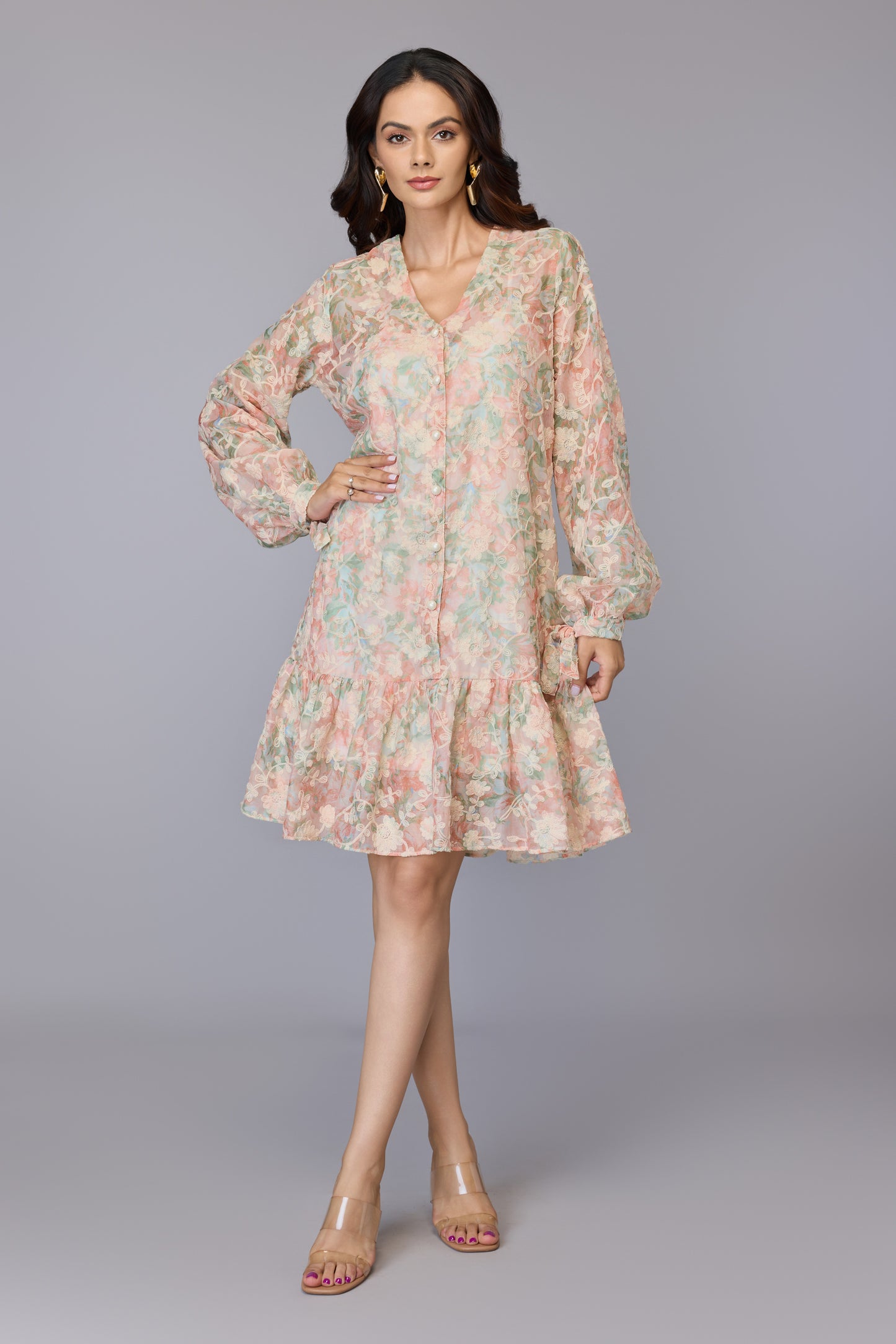 Mira’s Peach Bloom Dress