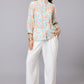 Cloudy Florals Mandarin Top