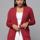 Everyday Knit Hoodie with Pockets - Maroon