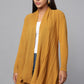 Diamond Knit Longline Cardigan - Ocher