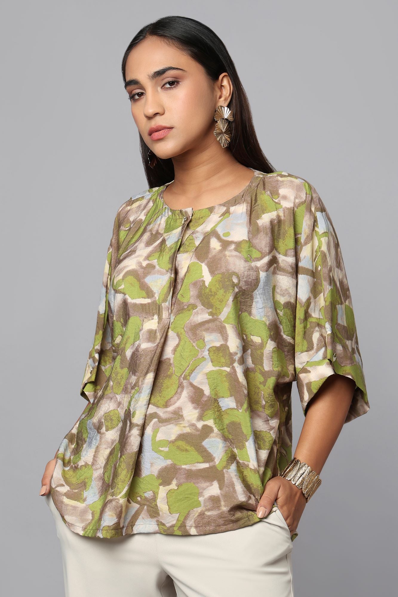 Earth Echo Printed Top