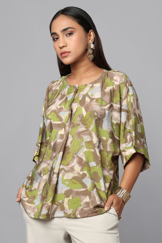 Earth Echo Printed Top
