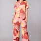 Blush Abstract Collared Top
