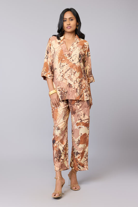 Rust Scribble Co-Ord Set
