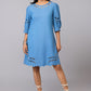 Blue Lyocell Denim A-Line Dress