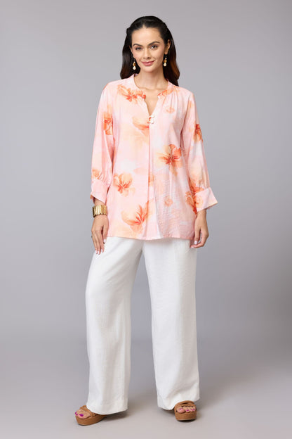 Rosy Calm Printed Top