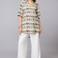 Multicolor Zigzag Fusion Top