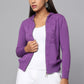 Hoodie Purple Knit Sweater