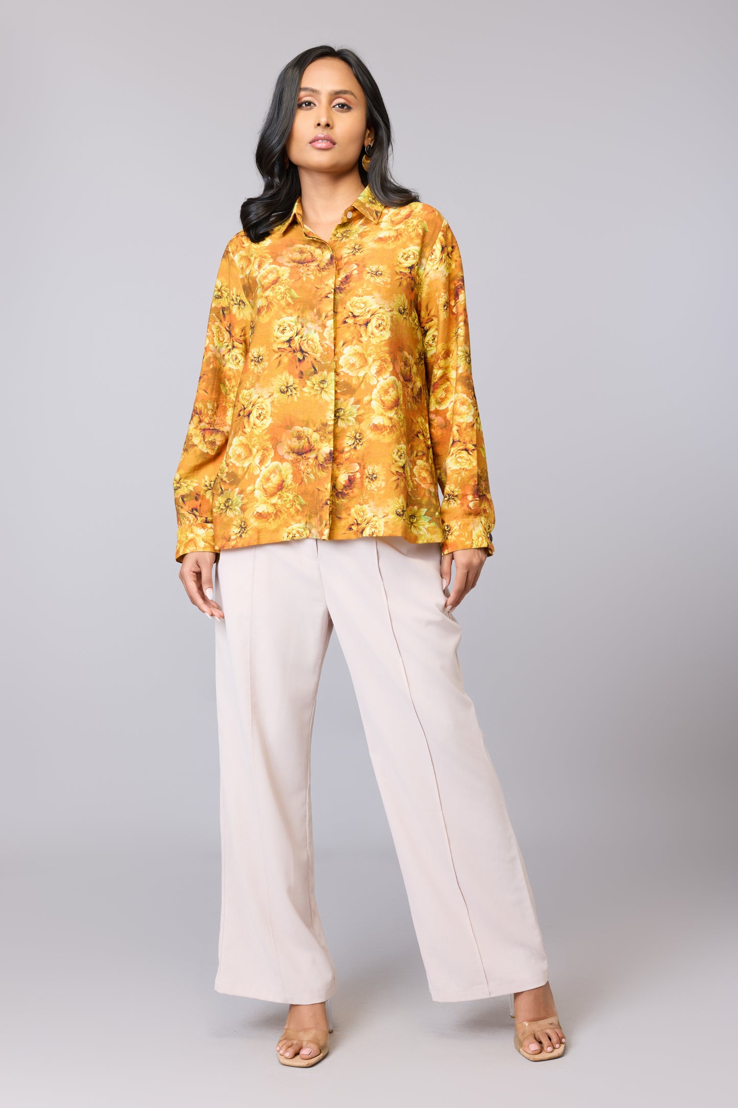 Yellow Bloom Printed Shirt