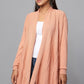 Diamond Knit Longline Cardigan - Pink