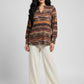 Earth-Tone Printed Tunic – Brown | Viscose Blend