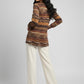 Earth-Tone Printed Tunic – Brown | Viscose Blend