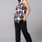 Asymmetrical Ikat Print Sleeveless Top