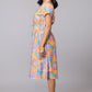 Sunset Glow V-Neck Dress