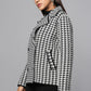 Houndstooth Heritage Black & White Knit Jacket