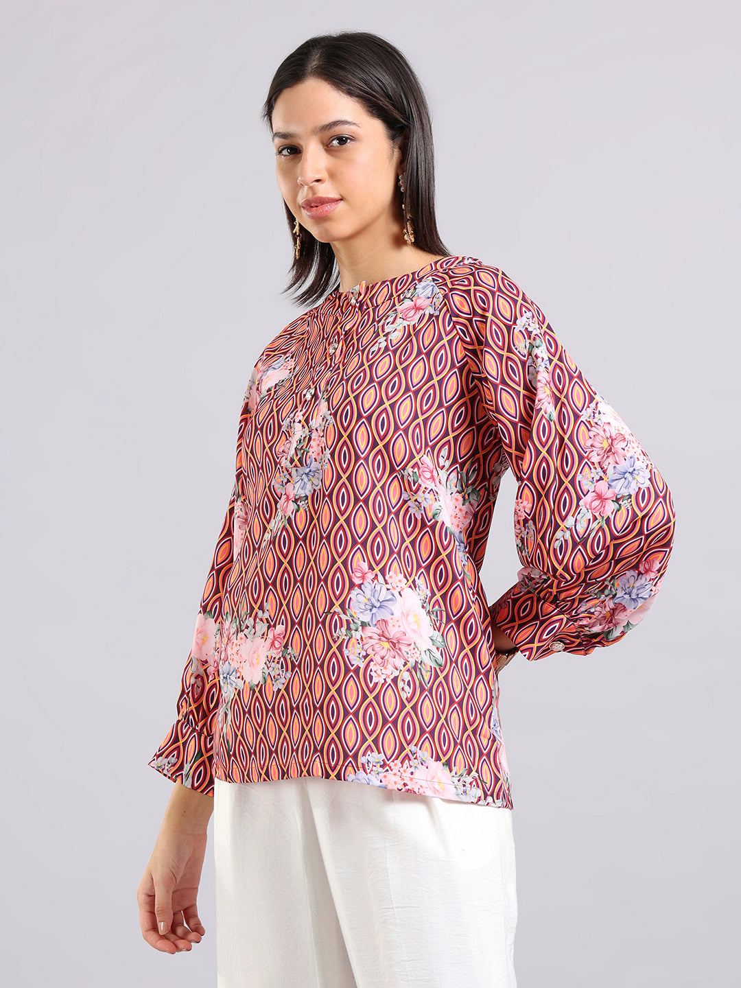 Retro Bloom Statement Top