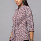 Floral Waist-Tie Shirt Top