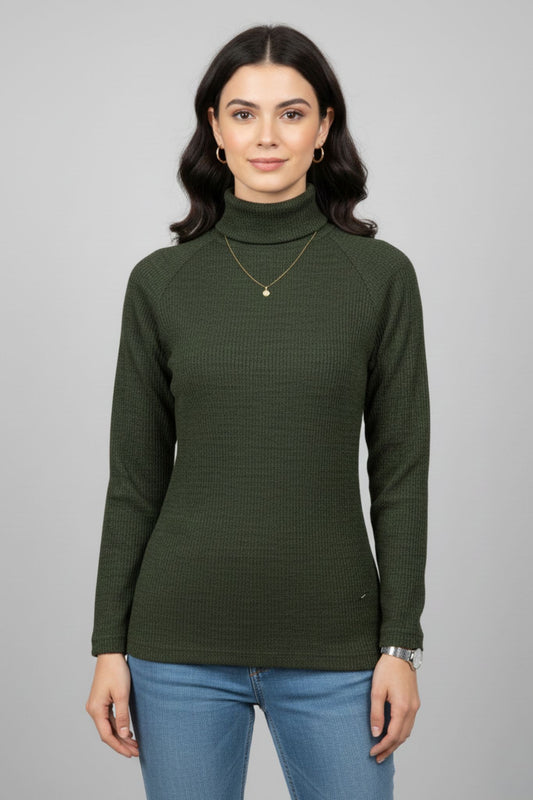 Green Slim Fit Casual Top