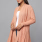 Diamond Knit Longline Cardigan - Pink