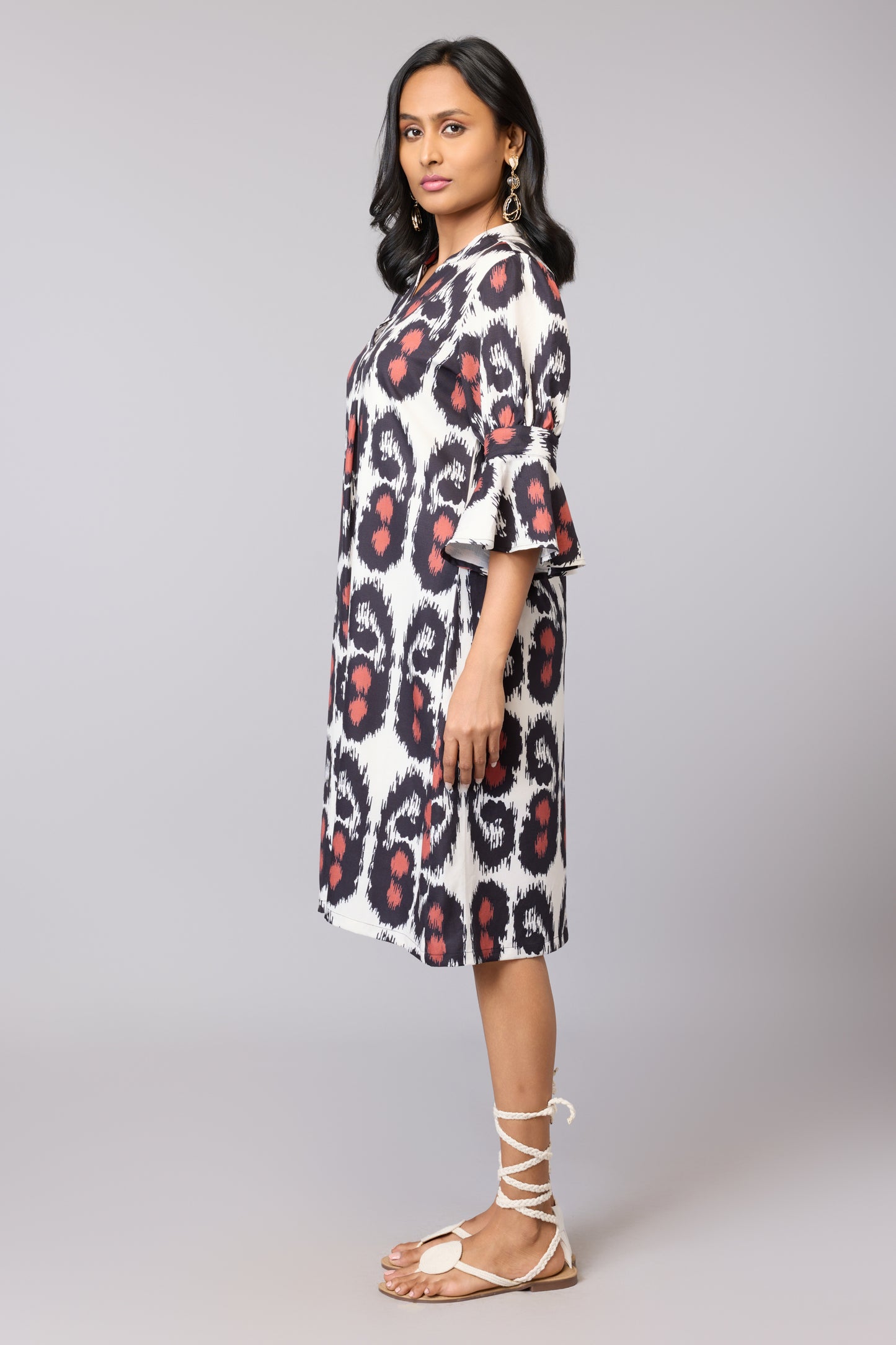 Inky Ikat Elegance Dress