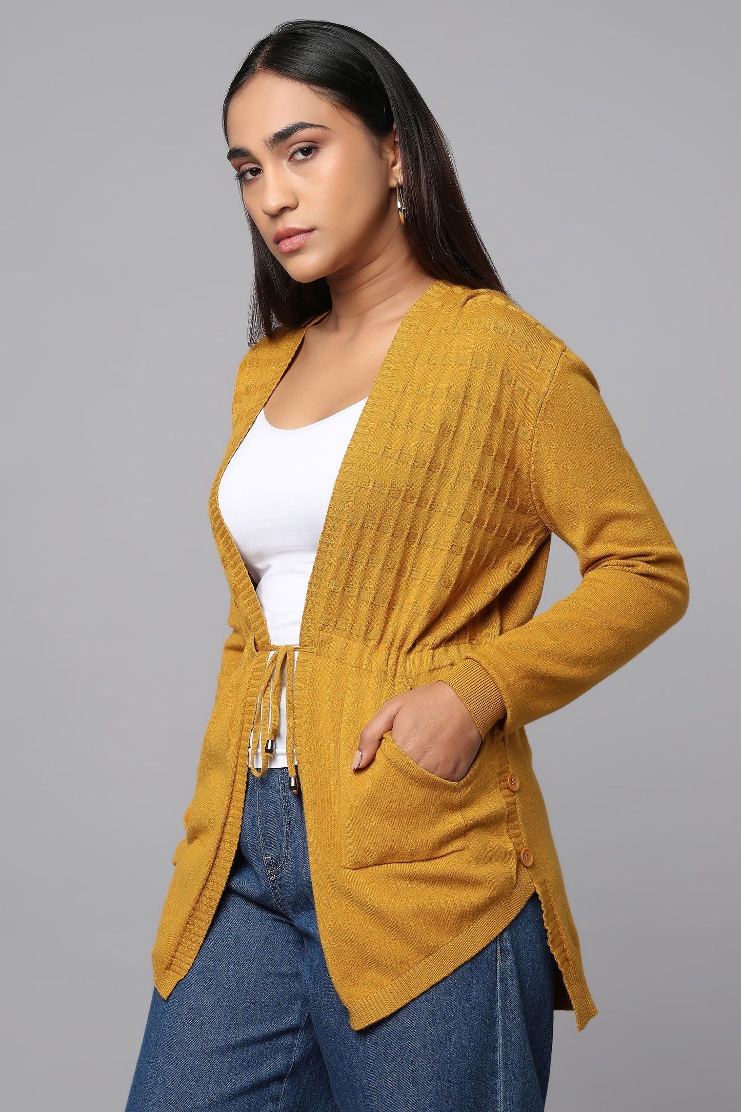 Everyday Knit Hoodie with Pockets - Ocher