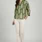 Shirt Collar Top - Green | Lyocell