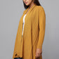 Diamond Knit Longline Cardigan - Ocher
