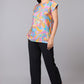 Tropical Printed Cap Sleeve Top – Multi | Viscose Blend