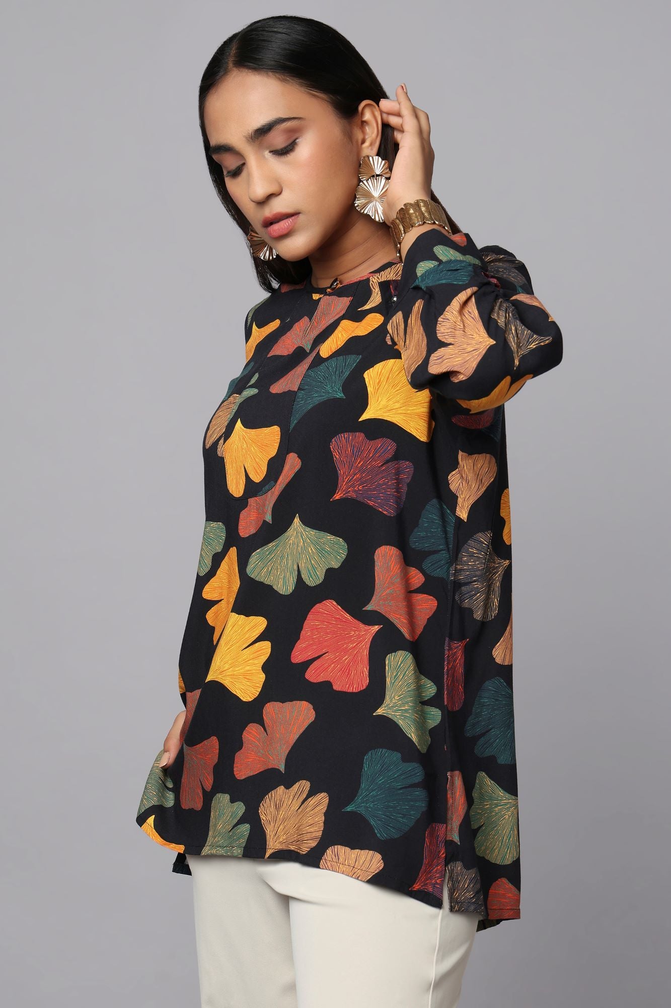 Bold Botanica Tunic Top