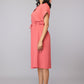 Casual Pink Drawstring Dress