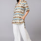 Multicolor Zigzag Fusion Top